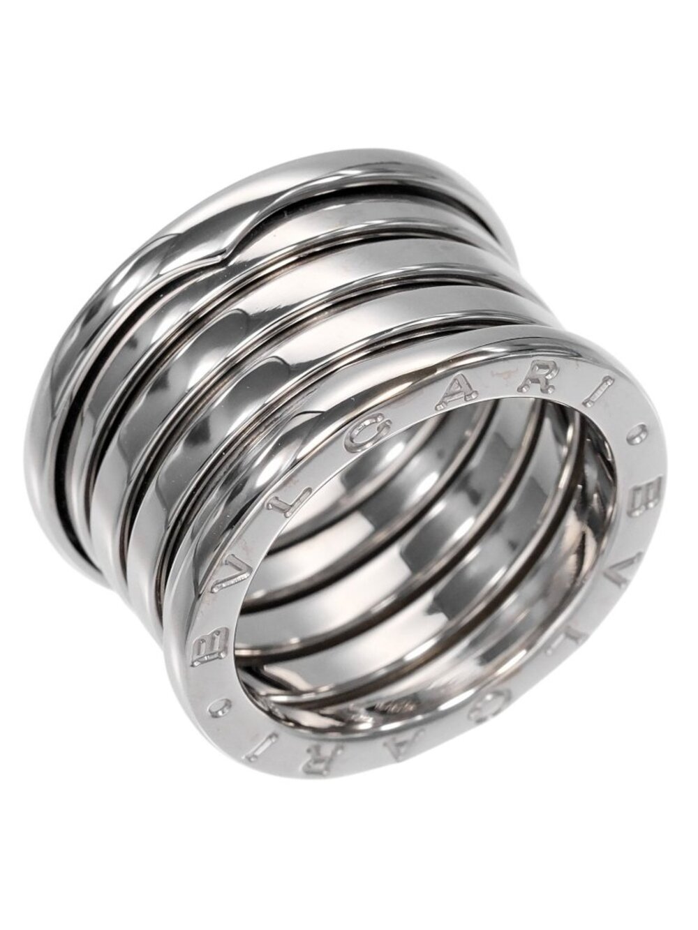 Bvlgari B.Zero1 5 Band 18K White Gold Ring 13.5